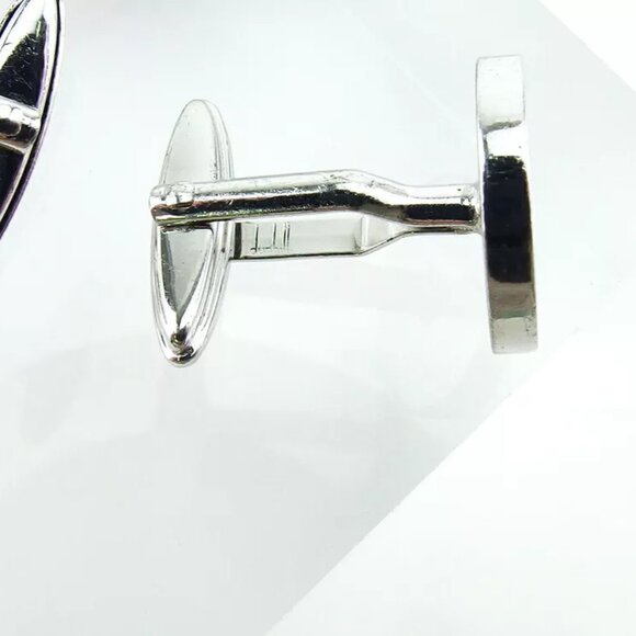 DUNHILL Cufflinks button Design Silver 925 Authentic USED - Picture 6 of 9